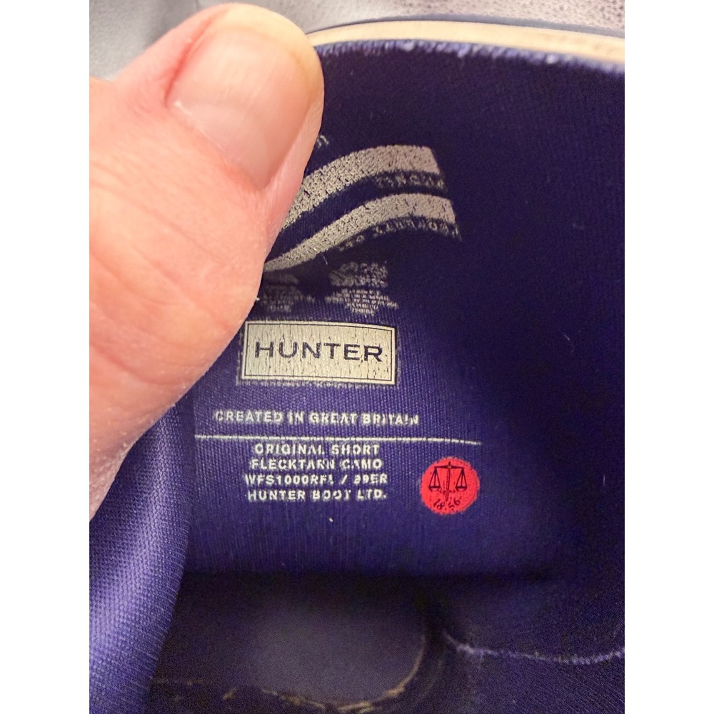 Hunter Original Short Flecktarn Camo Rain Boots Purple Orange WFS1000RFL Women 8 - Picture 5 of 7